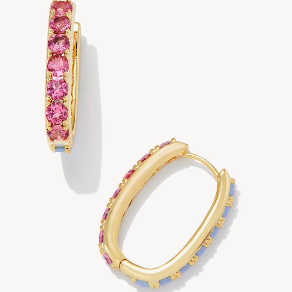 Kendra Scott chandler hoops in pink blue mix (BRAND NEW!!)